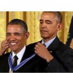 Obama medal w/ space for text