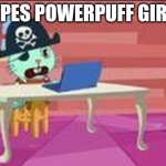 Russell Finds the Internet | TYPES POWERPUFF GIRLS | image tagged in russell finds the internet | made w/ Imgflip meme maker