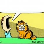 Jon Arbuckle yelling at Garfield the cat meme