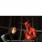 Satan Huge Fan meme