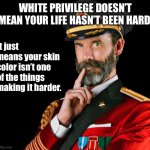 White privilege explained meme
