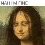I don't care if I get upvotes | FRIEND: YOU LOOK TIRED; NAH I'M FINE | image tagged in tired mona lisa,funny i guess | made w/ Imgflip meme maker