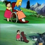 Wheelchair cliff meme