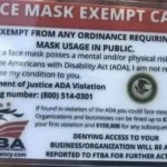 Face mask exemption card