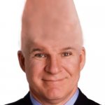 End Racism Against Coneheads Now | RACISM TO CONEHEADS STILL EXISTS; LOVE THY CONE | image tagged in steve conehead martin | made w/ Imgflip meme maker