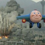 aeroplane escaping destruction