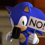 I made a new meme template and you can use it any time | image tagged in sonic no sign,sonic,no,memes | made w/ Imgflip meme maker