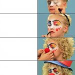 Girl clown make up