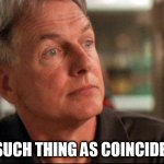 Leroy Jethro Gibbs | NO SUCH THING AS COINCIDENCE | image tagged in leroy jethro gibbs | made w/ Imgflip meme maker