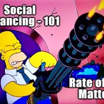 Spin It Up | Social Distancing - 101; Rate of Fire
Matters | image tagged in memes,minigun,homer simpson,social distancing,coronavirus,gun nuts | made w/ Imgflip meme maker