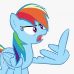 Rainbow Dash Middle Finger