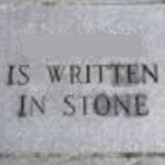 Blank is written in stone