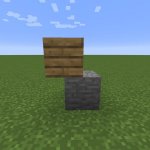 Cursed Minecraft stone and oak planks