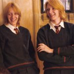 Fred and George Weasley laughing