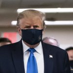Trump wearing mask - covid, coronavirus