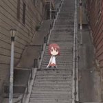 anime dancing on joker stairs GIF Template