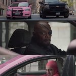 Pink Guy in a Car
