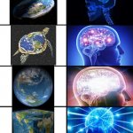 I'm sorry that you're finding out the hard truth but I must educate all of you. | image tagged in expanding brain 4 panels,earth,flat earth,shapes | made w/ Imgflip meme maker