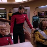 Riker Leans On A Chair meme