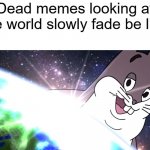 RIP Chungus | Dead memes looking at the world slowly fade be like | image tagged in chungus | made w/ Imgflip meme maker