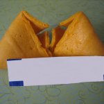 Blank fortune cookie