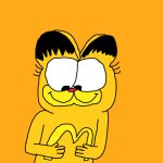 Garfield with Golden Arches logo meme