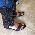 open toed cowboy boots