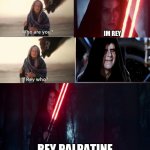 Rey Who? | IM REY; REY PALPATINE | image tagged in rey who | made w/ Imgflip meme maker