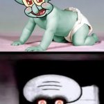 baby squidward and red mist meme meme