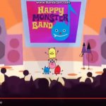 Happy Monster Band Cheering Noises GIF Template