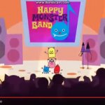 Happy Monster Band Cheers GIF Template