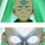 Aang Going Avatar State meme