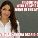 AOC dumbest meme of the day award