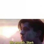 we won mr stark meme