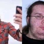 Hipster before and after lockdown