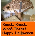 knock knock whos there happy halloween dumb bass meme