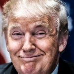 Trump happy dilated flying zonked