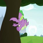 Spike hitting a tree