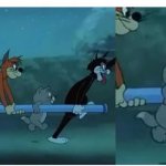 Carried - Tom and Jerry meme