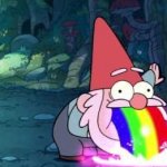 Gnome Barfing Rainbow meme