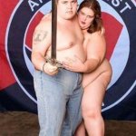 Obese antifascists with sword