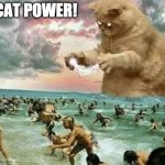 Cat power | CAT POWER! | image tagged in cat god,cat,god,power,cat power,beware of cat | made w/ Imgflip meme maker