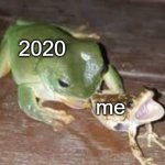 cannibal frog 2020 (original) | 2020; me | image tagged in cannibal frog | made w/ Imgflip meme maker