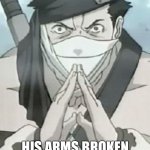 Zabuza | THIS MAN DID MORE WITH 1 KUNI NIFE WITH; HIS ARMS BROKEN THEN SAKURA DID ANYTHING AT ALL | image tagged in zabuza | made w/ Imgflip meme maker