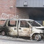 Car torched by BLM rioters