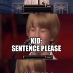 Spelling bee kid | WORD: HURRICANE ISAIAS; KID: SENTENCE PLEASE; SENTENCE: I SEE A SAW TO SAY YOU. | image tagged in spelling bee kid | made w/ Imgflip meme maker