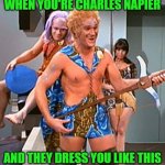 Not a Herbert! | WHEN YOU'RE CHARLES NAPIER; AND THEY DRESS YOU LIKE THIS | image tagged in charles napier | made w/ Imgflip meme maker