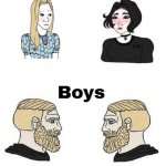 Girls and boys conversation