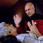 Picard and Sarek Live Long and Prosper meme