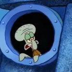 Squidward looking out Window
